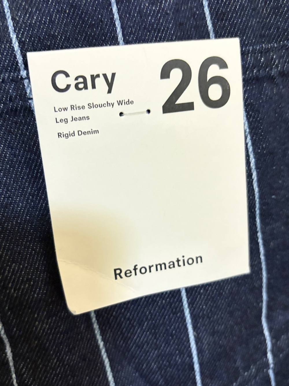 Reformation Cary Low Rise Slouchy Wide Leg Pinstripe NEW NWT - Picture 4 of 6